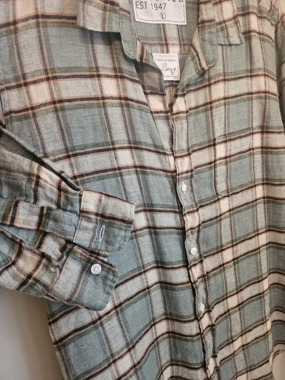 Frank & Eileen Light Sage Plaid Button-Up Shirt - Picture 5 of 8